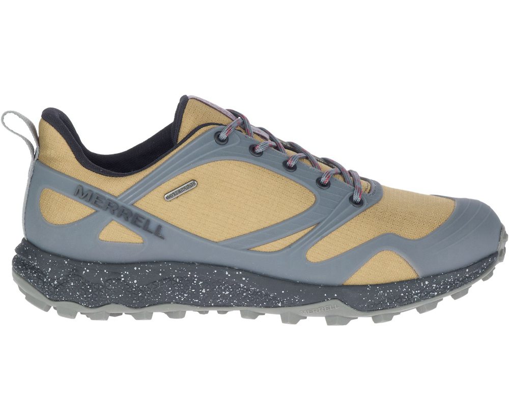 Merrell Hiking Shoes Yellow/Grey - Altalight Waterproof - Mens 36QGBPAZD